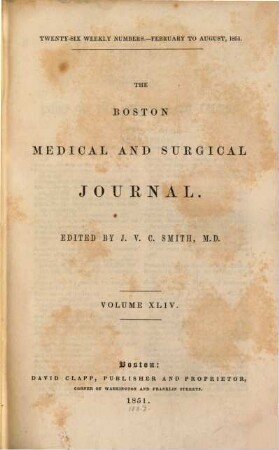 Boston medical and surgical journal. 44, 44. 1851