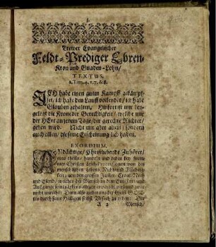 "Textus" und "Exordium".