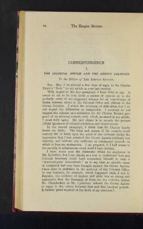 I. The Colonial Office and the Crown Colonies