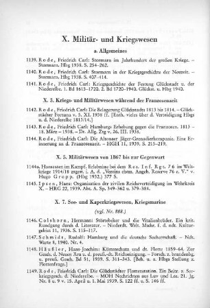 X. Militär- und Kriegswesen