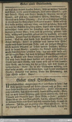 Gebet eines Sterbenden