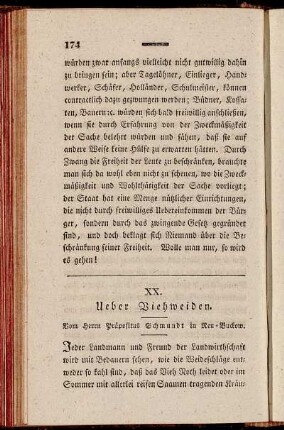 XX. Ueber Viehweiden