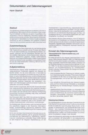 Dokumentation und Datenmanagement