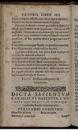 Dicta Sapientum E Graecis Ut Habentur ...
