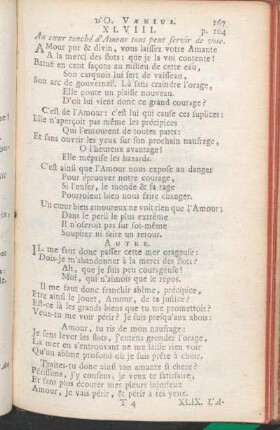 XLVIII. Au cœur touché d'Amour tout peut servir de voie.