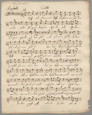 2 Offertories, Coro, org - BSB Mus.ms. 7601 : [org, cover page, modern title with pencil:] [2 Offertoria, für 4 gem. Stimmen und Orgel]