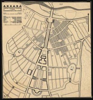 Gesamtbebauungsplan Ankara: Regierungsviertel Grund- und Lageplan 1:2000
