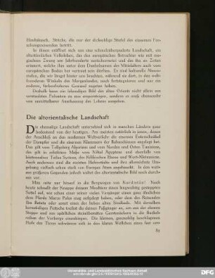 Die altorientalische Landschaft