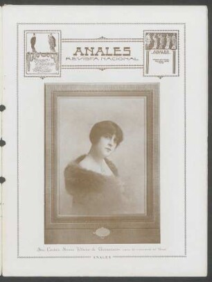 [Fotografía de] Sra. Lavinia Souza Ribeiro de Guimaraens, esposa del representante del Brasil