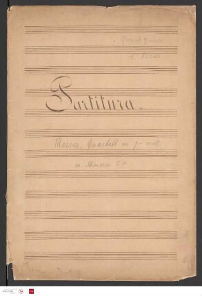 Quartett in g-moll : m. Stimmen 2x : Partitura