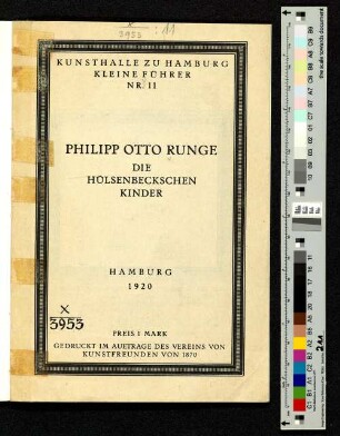 Philipp Otto Runge : die Hülsenbeckschen Kinder