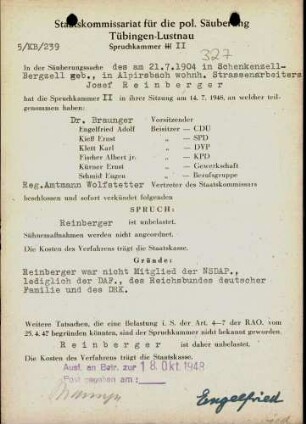 Reinberger, Josef