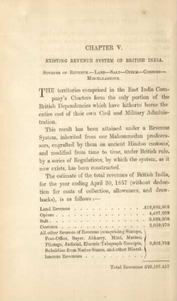 Chapter V. Existing revenue system of British India