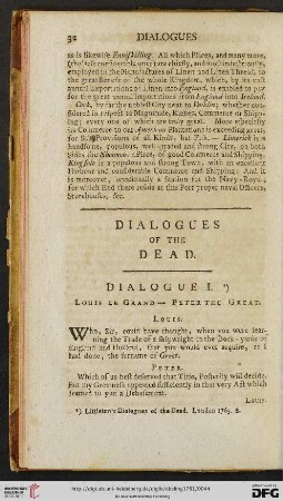 Dialogue of the dead