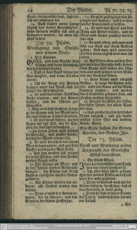 Der 72. Psalm