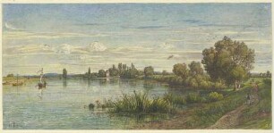 Der Main und das linke Mainufer, oberhalb von Sachsenhausen