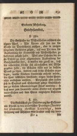 Siebende Abtheilung. Gelehrsamkeit.