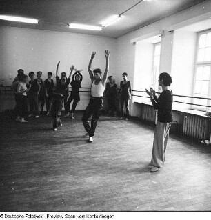 Palucca Schule, Palucca beim Unterrichten, Patricio Bunster beim Unterrichten, Tanzproben