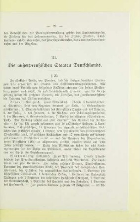 III. Die außerpreußischen Staaten Deutschlands