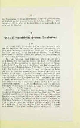 III. Die außerpreußischen Staaten Deutschlands