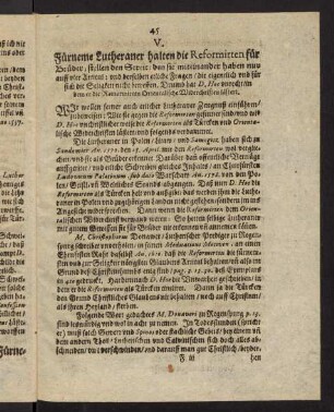 45-55, V. Fürneme Lutheraner halten die Reformirten für Brüder...