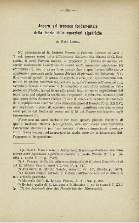 Ancora sul teorema fondamentale della teoria delle eyuazioni algebriche.