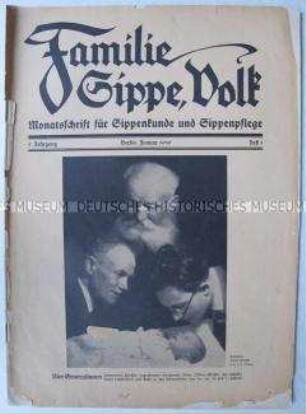 Rassentheoretische Fachzeitschrift "Familie, Sippe, Volk"