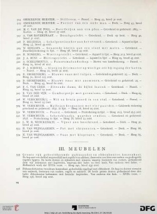 III. Meubelen (Nr. 535-581)