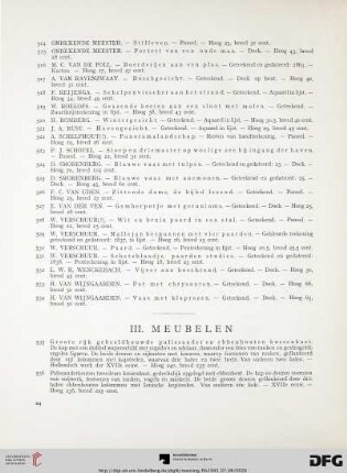 III. Meubelen (Nr. 535-581)