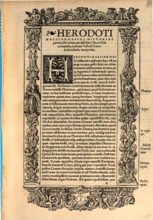 Herodoti Halicarnassei Historiographi Libri novem, Musarum nominibus inscripti