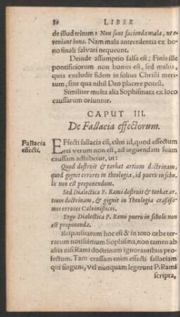 Caput III. De Fallacia effectorum.