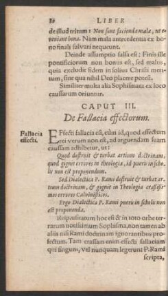 Caput III. De Fallacia effectorum.