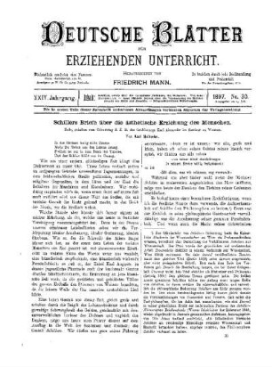 Schillers Briefe über die ästhetische Erziehung des Menschen