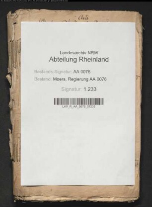 Friedrich Maul, Kaufmann zu Moers, gegen Brimschen und Konsorten wegen Schmälerung des lehnpflichtigen Zehntens im Rathschen Felde