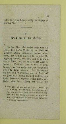 7. Das mosaische Gesetz