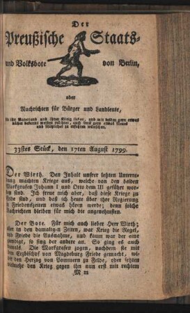 33stes Stück, den 17ten August 1799