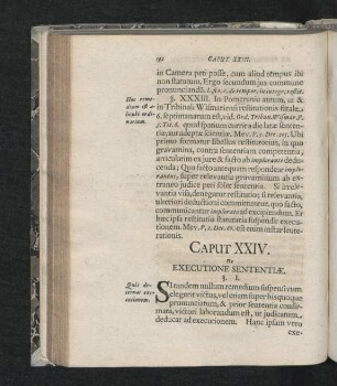 Caput XXIV. De Executione Sententiae.