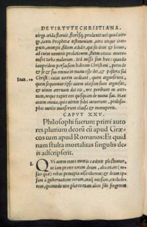 Caput XXV. Philosophi fuerunt primi autores plurimum deorum cum apud Graecos tum apud Romanos ...
