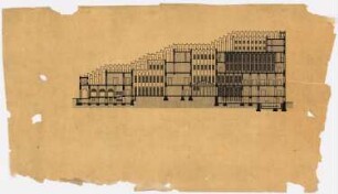 Haus der Freundschaft, Istanbul Vorprojekt 2: Längsschnitt (letzte Fassung)