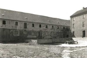 Mutzschen-Böhlitz Nummer 5. Vierseithof (1801/1815). Hofansicht eines Stallgebäudes