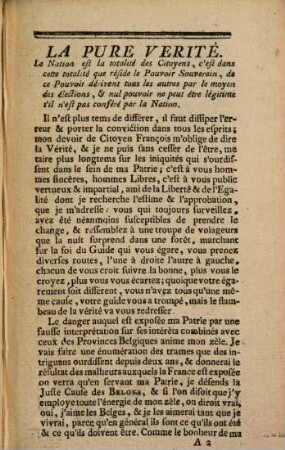 La pure vérité