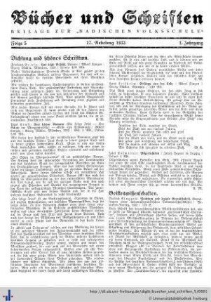 Dichtung und schönes Schrifttum