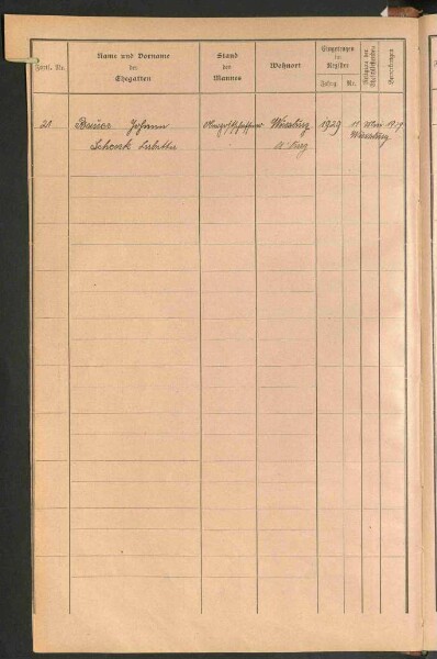Standesamtsbuch der Stadt Aschaffenburg: Register Eheschließungen 1927 - 1929