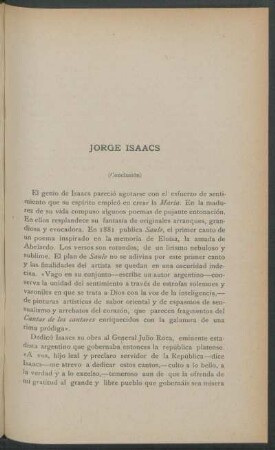 Jorge Isaacs - (Conclusión)