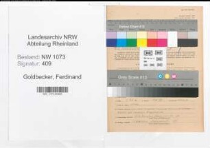 Entnazifizierung Ferdinand Goldbecker , geb. 08.03.1889 (Fotograf)