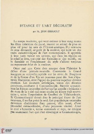 Byzance e l'art décoratif