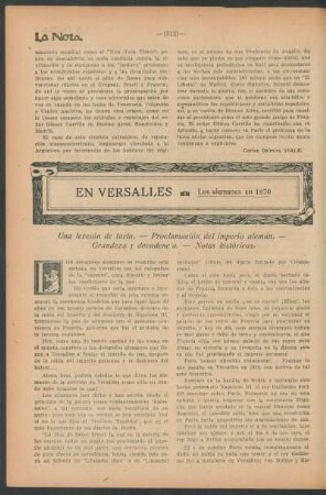 En Versailles - Los alemanes en 1870