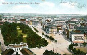 Leipzig: Blick vom Rathausturm nach Osten