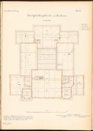 Landgericht, Bochum: Grundriss DG 1:100