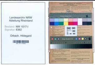 Entnazifizierung Hildegard Orbach , geb. 11.07.1908 (Geschaeftsinhaberin)